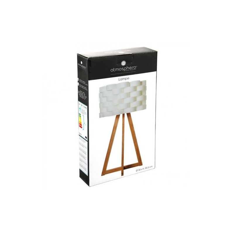 Lampe à poser en bambou et papier Moki