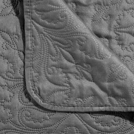 Dessus de lit arabesque et 2 taies d\'oreiller Ivoire Atmosphera