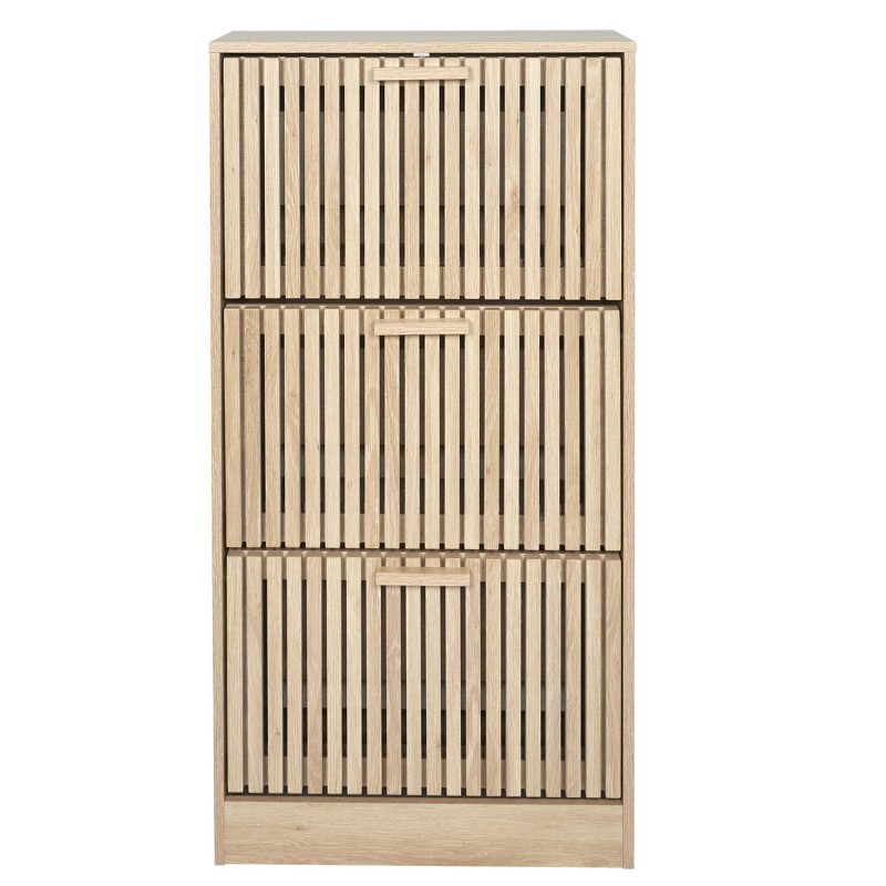 Meuble à chaussures 3 portes Klaus Marron Home Deco Factory