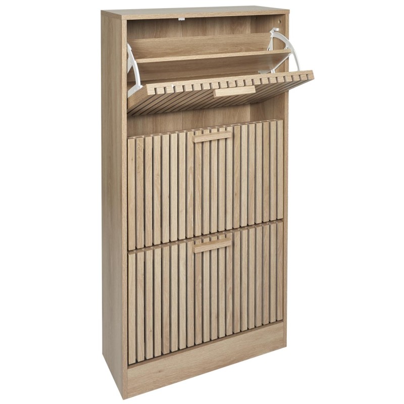 Meuble à chaussures 3 portes Klaus Marron Home Deco Factory