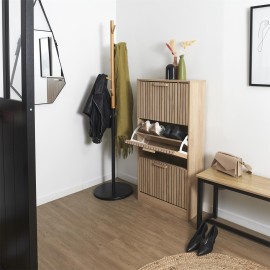 Meuble à chaussures 3 portes Klaus Marron Home Deco Factory 2