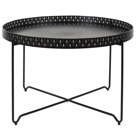 Table D'appoint plateau rond Seville Noire Home Deco Factory