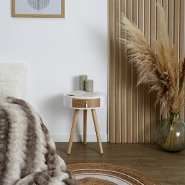 Table de chevet Nora Blanc Home Deco Factory 2