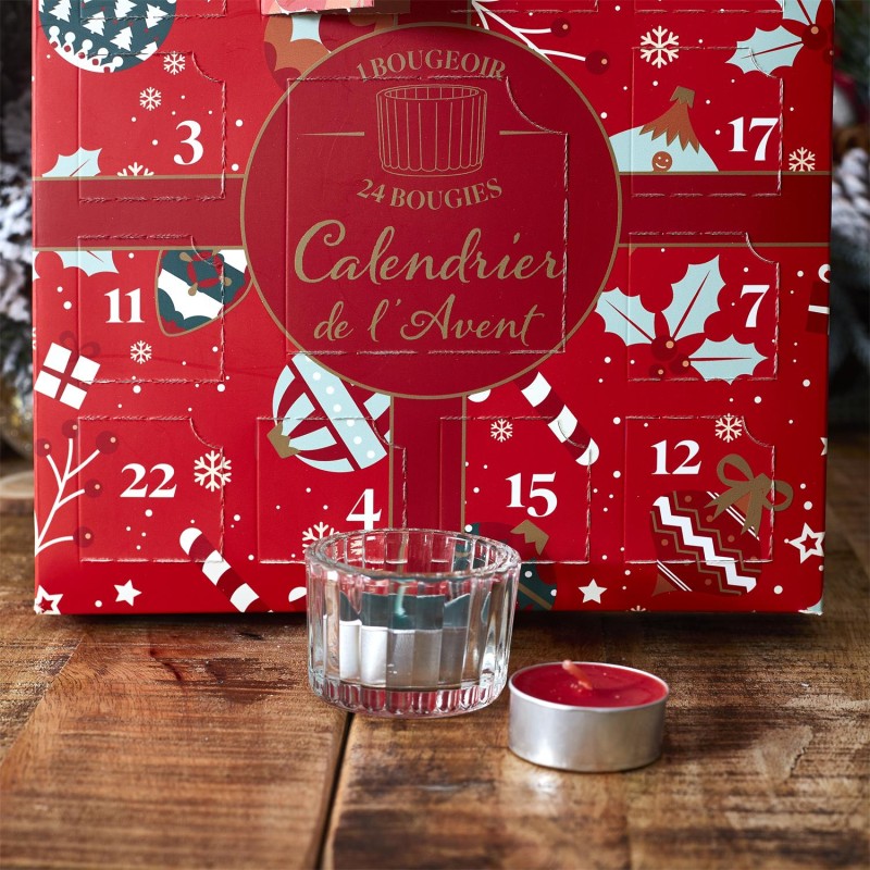 Calendrier avant Noël avec photophore Home Deco Factory