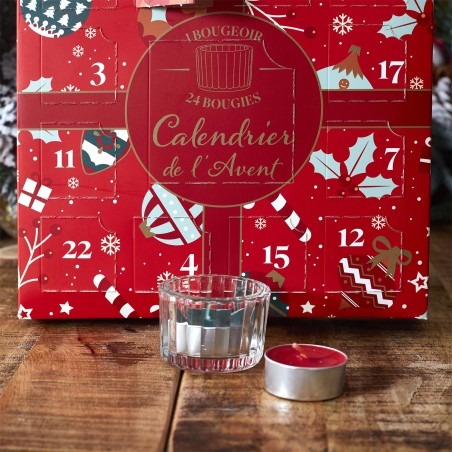 Calendrier avant Noël avec photophore Home Deco Factory