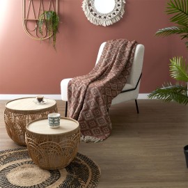 Plaid à motif Mirage 150x200 Marron Home Deco Factory 2