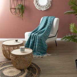 Plaid à motif Mirage 150x200 Bleu Home Deco Factory 2