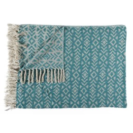 Plaid à motif Mirage 150x200 Bleu Home Deco Factory