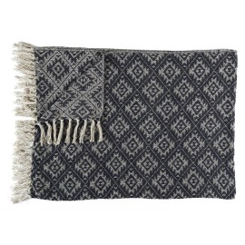 Plaid à motif Mirage 150x200 Noir Home Deco Factory