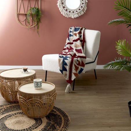 Plaid tufte à motifs 120x150 Home Deco Factory