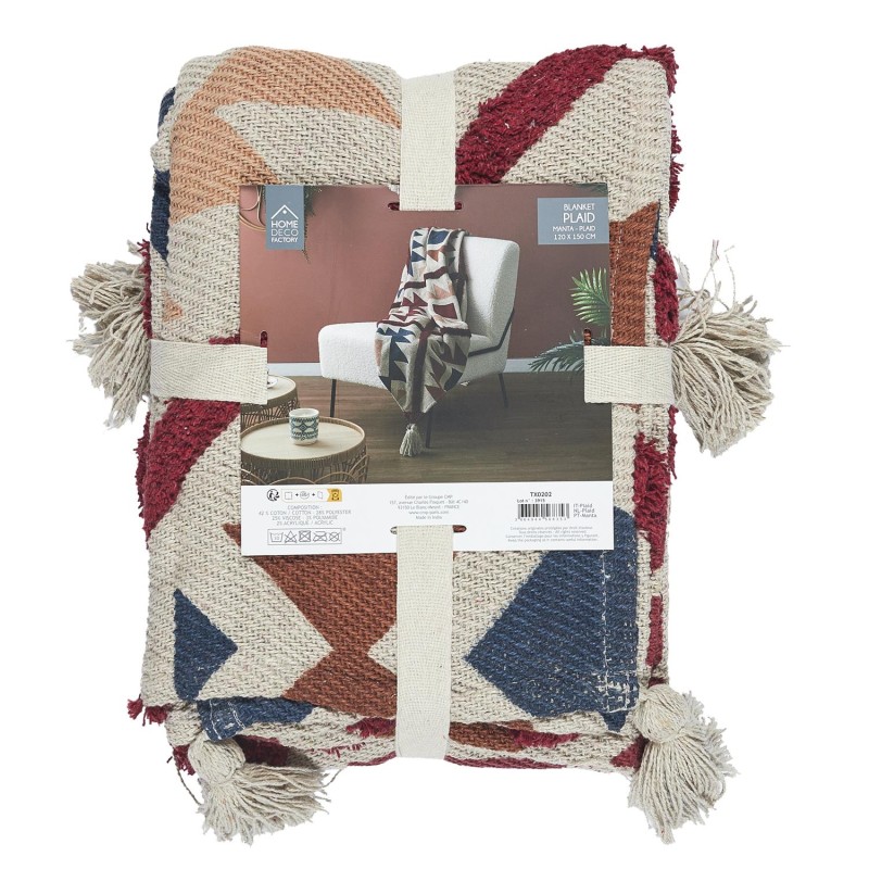 Plaid tufte à motifs 120x150 Home Deco Factory