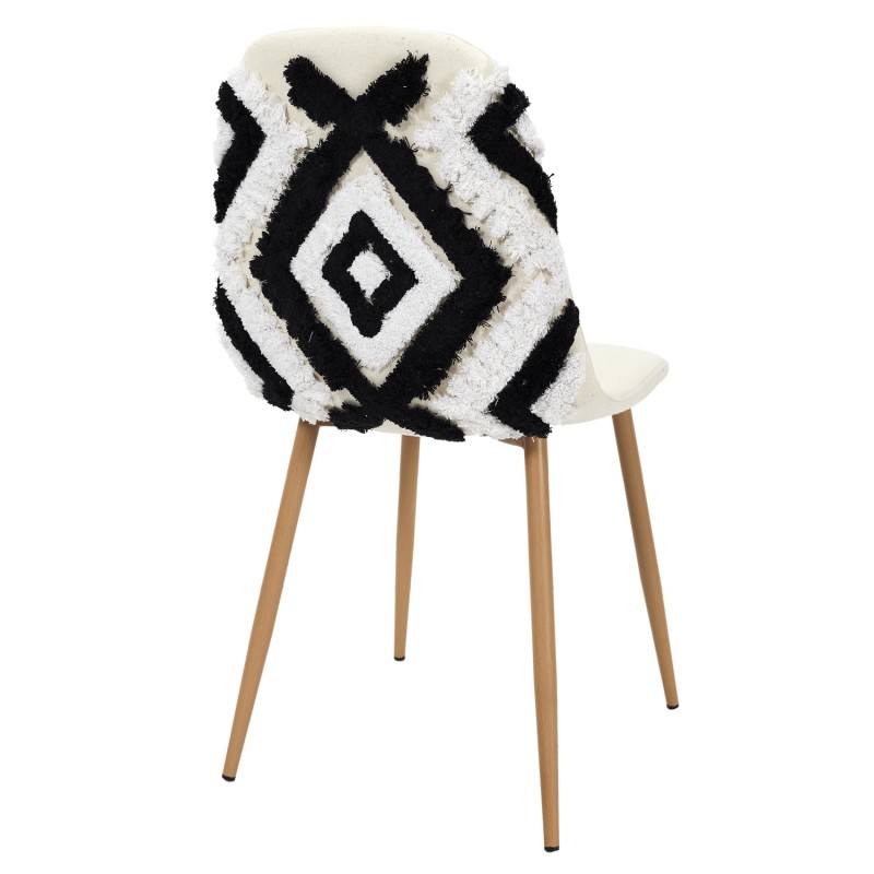 Chaise De Table Design Lagos Beige Noir Home Deco Factory