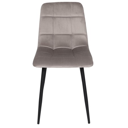 Chaise Mateo En Velours Taupe Home Deco Factory