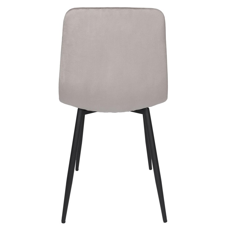 Chaise Mateo En Velours Taupe Home Deco Factory