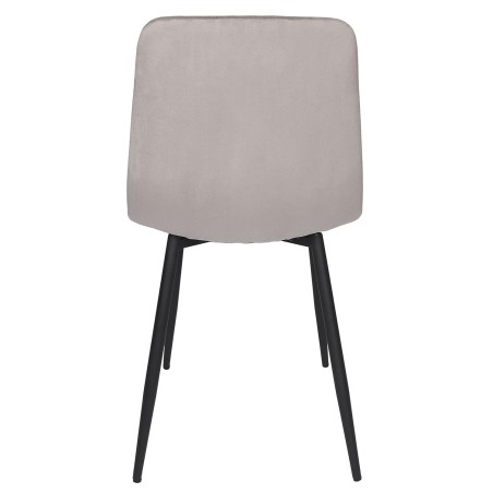 Chaise Mateo En Velours Taupe Home Deco Factory