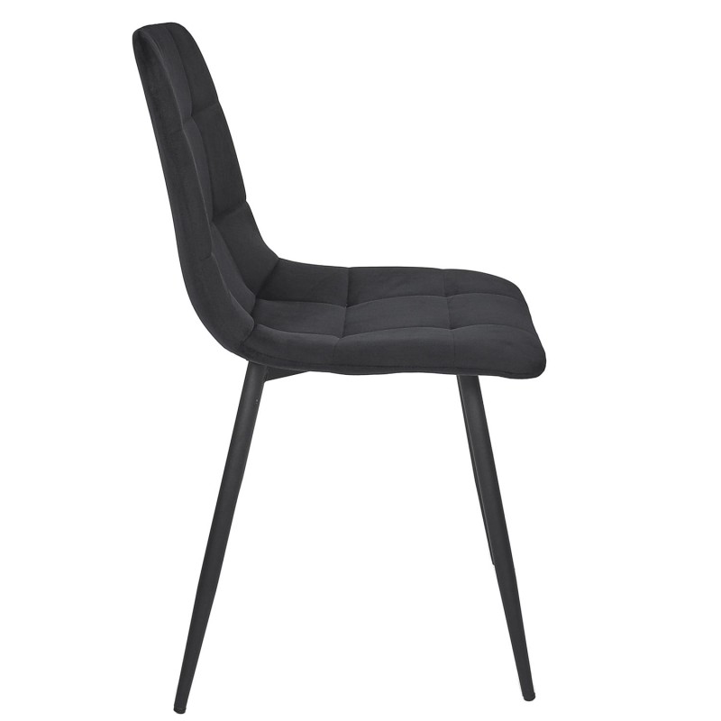 Chaise Mateo En Velours Noire Home Deco Factory