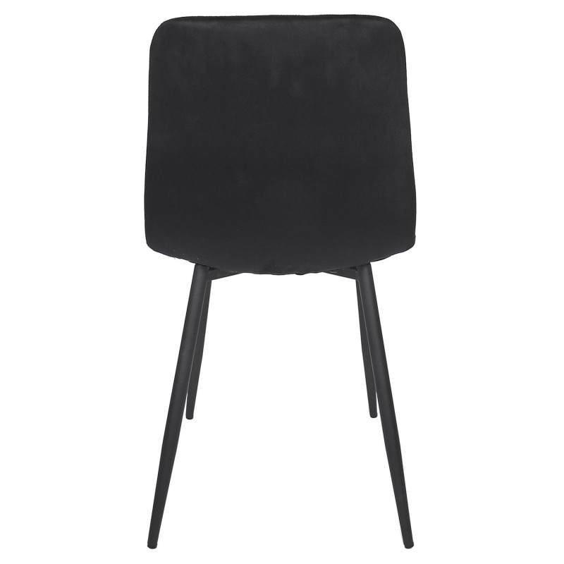 Chaise Mateo En Velours Noire Home Deco Factory