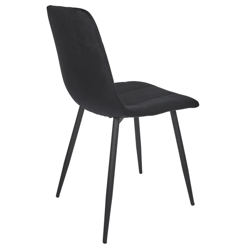 Chaise Mateo En Velours Noire Home Deco Factory
