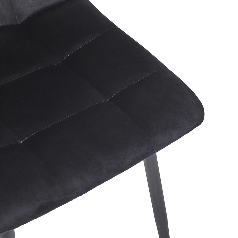 Chaise Mateo En Velours Noire Home Deco Factory