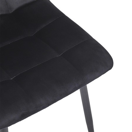 Chaise Mateo En Velours Noire Home Deco Factory