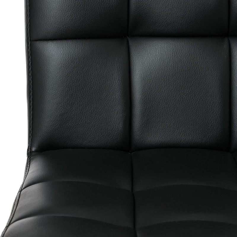 Chaise De Bar Delek PU Noire - Atmosphera