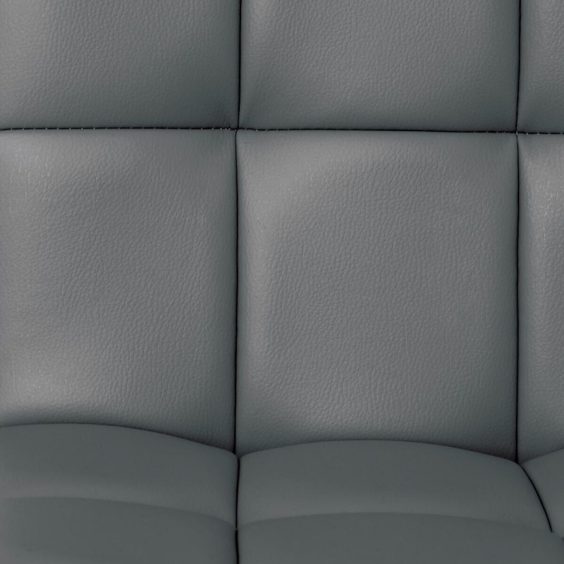 Chaise De Bar Delek PU Grise - Atmosphera