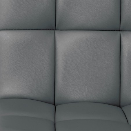 Chaise De Bar Delek PU Grise - Atmosphera