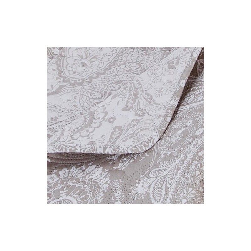 Dessus de lit Marie avec 2 taies d\'oreillers 240 x 260 cm Gris clair Atmosphera