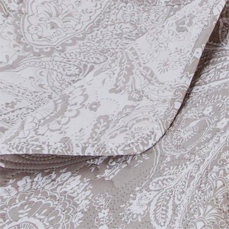 Dessus de lit Marie avec 2 taies d\'oreillers 240 x 260 cm Gris clair Atmosphera