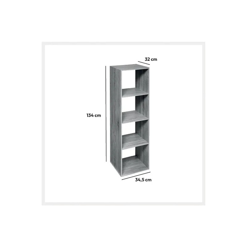 Etagère haute 4 cases Mix N Modul Gris - Five