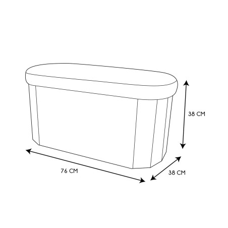 Coffre banc pliable Noir Home Deco Factory