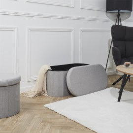 Coffre banc pliable Gris Home Deco Factory 2