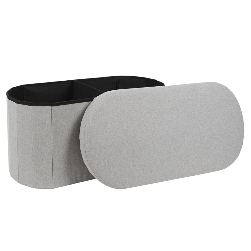 Coffre banc pliable Gris Home Deco Factory