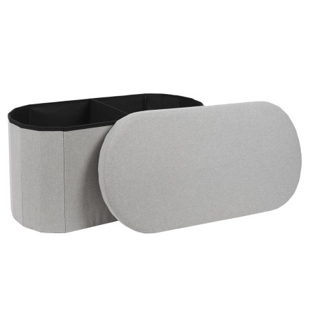Coffre banc pliable Gris Home Deco Factory