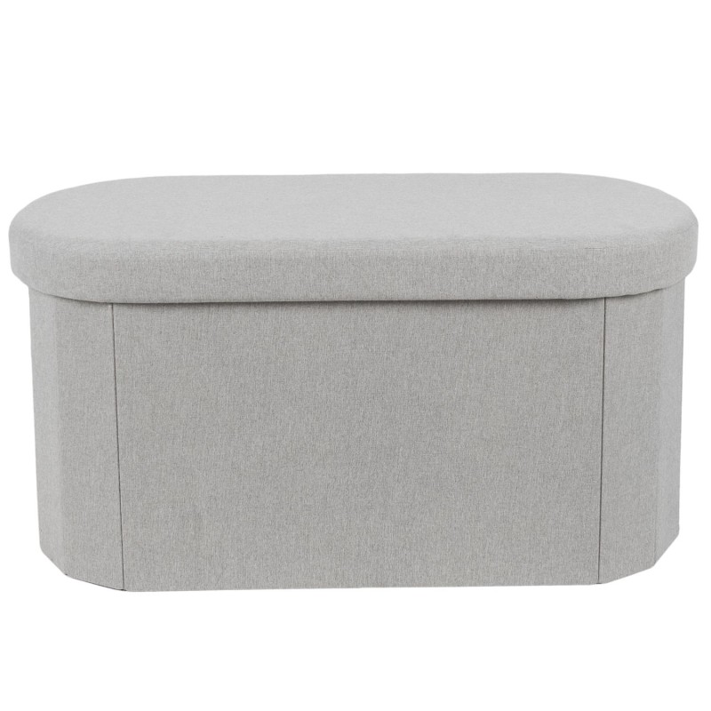 Coffre banc pliable Gris Home Deco Factory