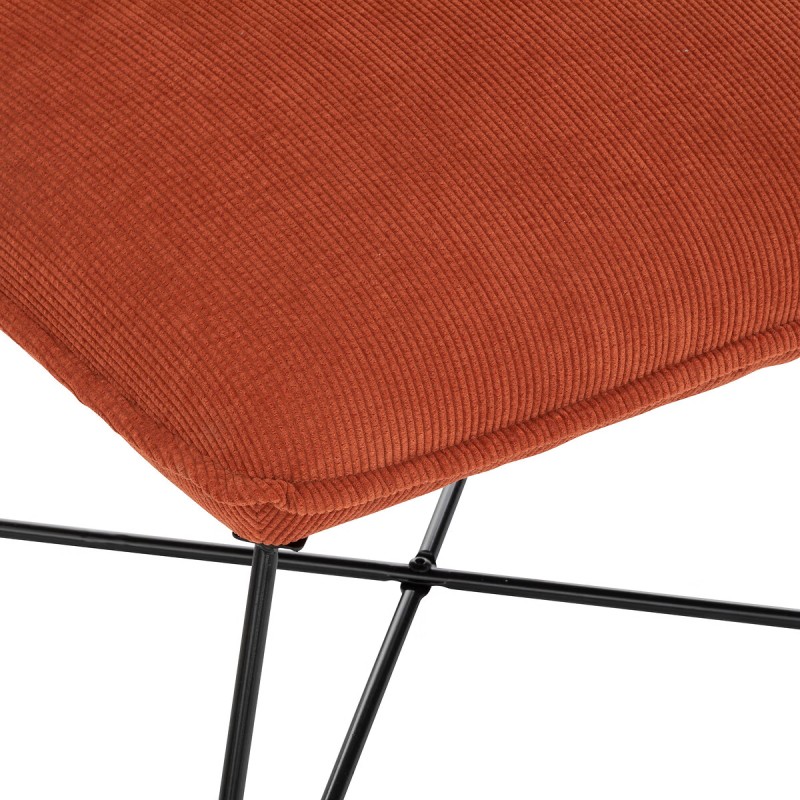 Fauteuil En Velours Moana Terracotta Atmosphera