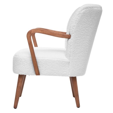 Fauteuil Chiara Bouclette Blanc Atmosphera