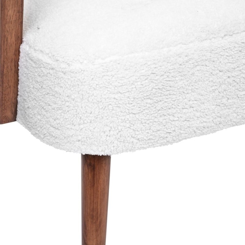 Fauteuil Chiara Bouclette Blanc Atmosphera