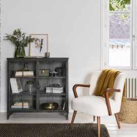 Fauteuil Chiara Bouclette Blanc Atmosphera 2