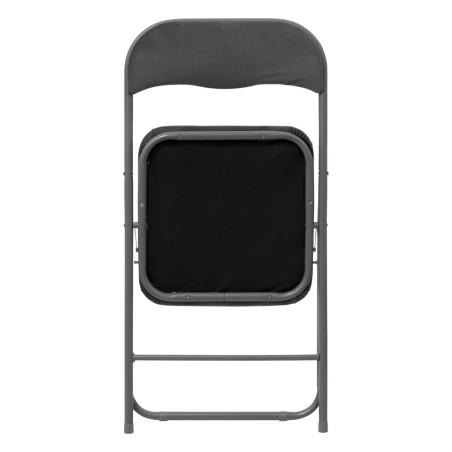 Lot De 6 Chaises En Velours Pliantes Gris - Five