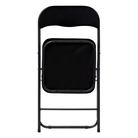 Lot De 6 Chaises En Velours Pliantes Noires - Five