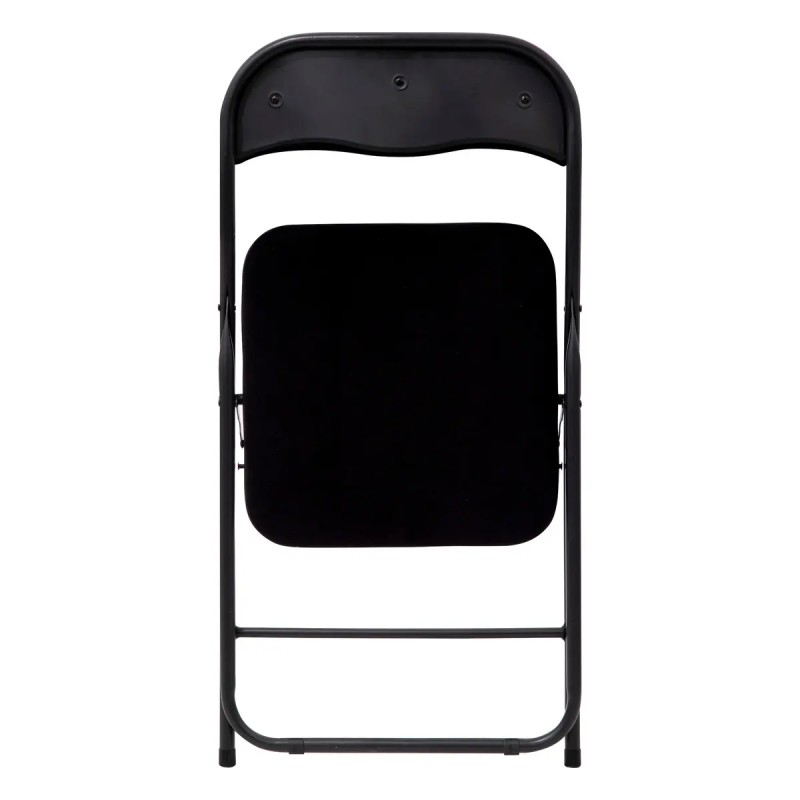 Lot De 6 Chaises En Velours Pliantes Noires - Five