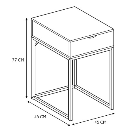 Coiffeuse Abbott Noire Home Deco Factory