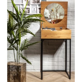 Coiffeuse Abbott En Bois Beige Home Deco Factory 2