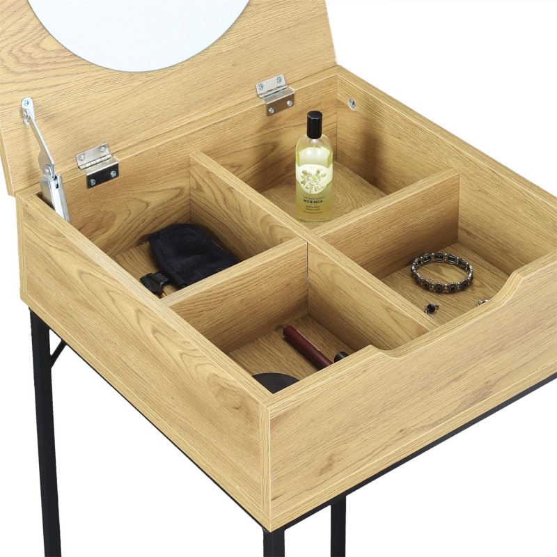 Coiffeuse Abbott En Bois Beige Home Deco Factory