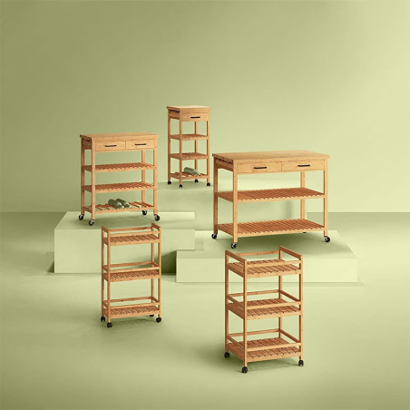 Desserte En Bambou Linha Beige Five