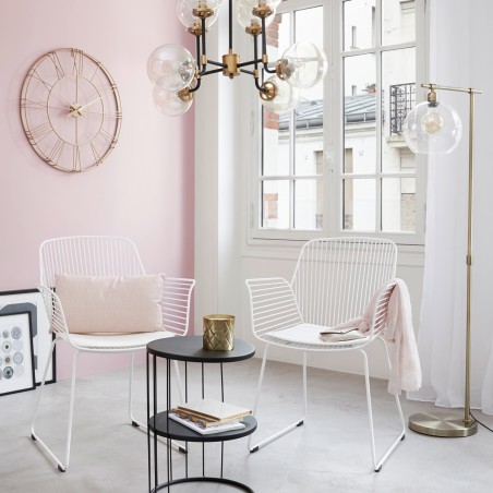 Table À Café Kobu En Métal Noire Atmosphera