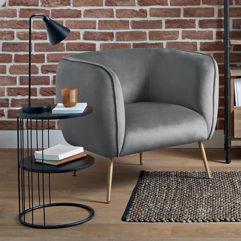 Table À Café Kobu En Métal Noire Atmosphera