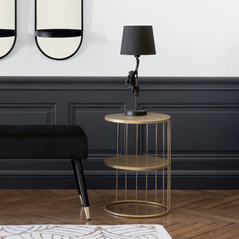 Table À Café Kobu En Métal Doré Atmosphera