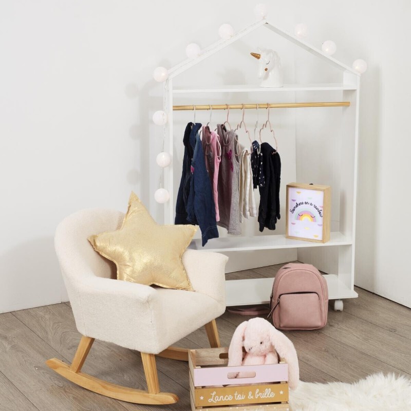 Penderie Pour Enfant À Roulettes Blanc Atmosphera For Kids
